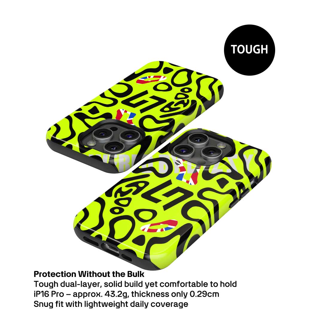 Funda para teléfono Tadej Pogacar 2024 Dual Triumph en jersey amarillo y rosa de DIZZY