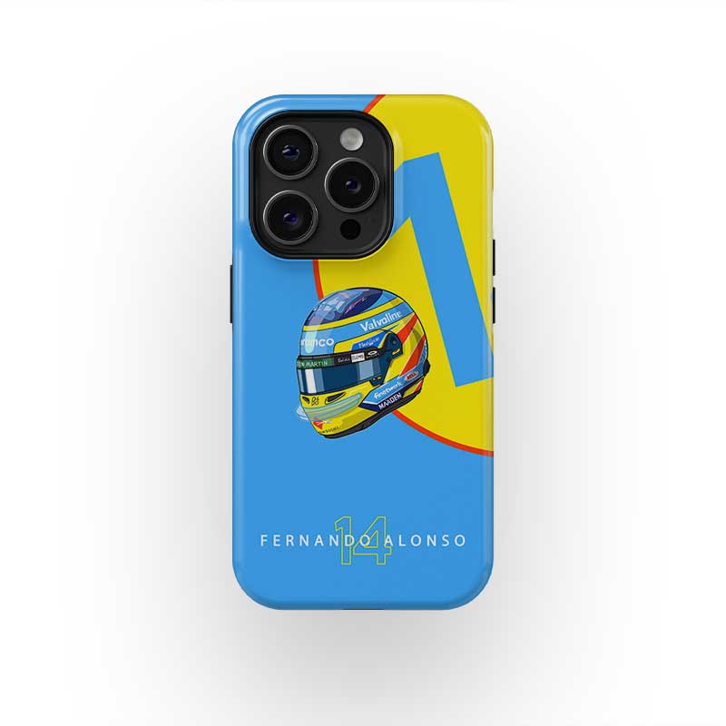 Fernando Alonso 2025 Helmet Tribute Phone Case – Inspired F1