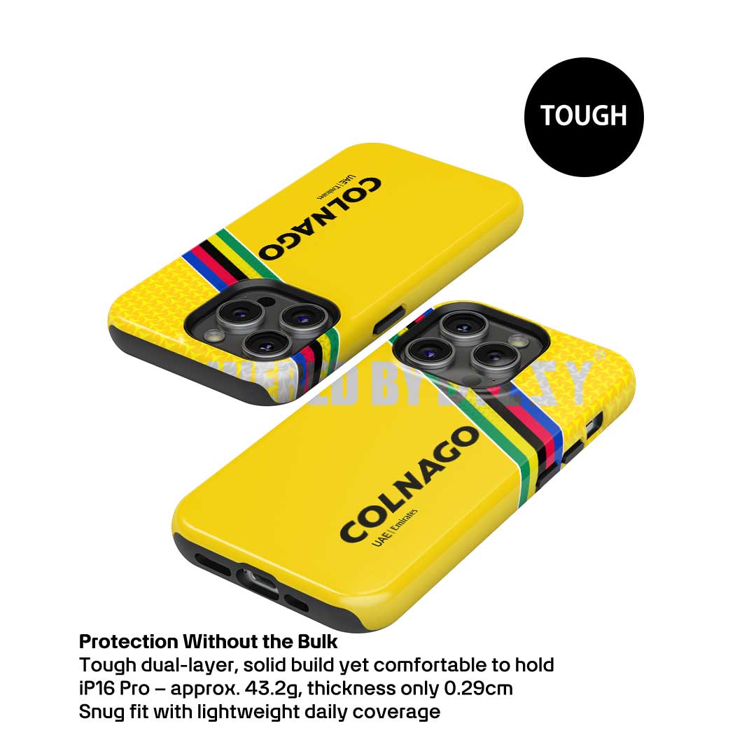 Pogačar 2025 Tour de France Colnago Y1RS Phone Case – Yellow Victory Edition (Pixel, OnePlus, Xiaomi, Huawei)