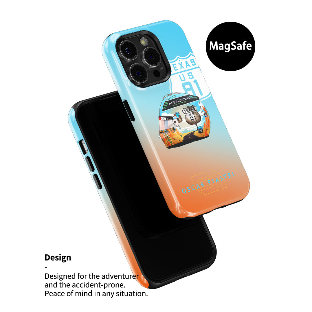 2024 Oscar Piastri USA Grand Prix Helmet iPhone Case - Austin Edition