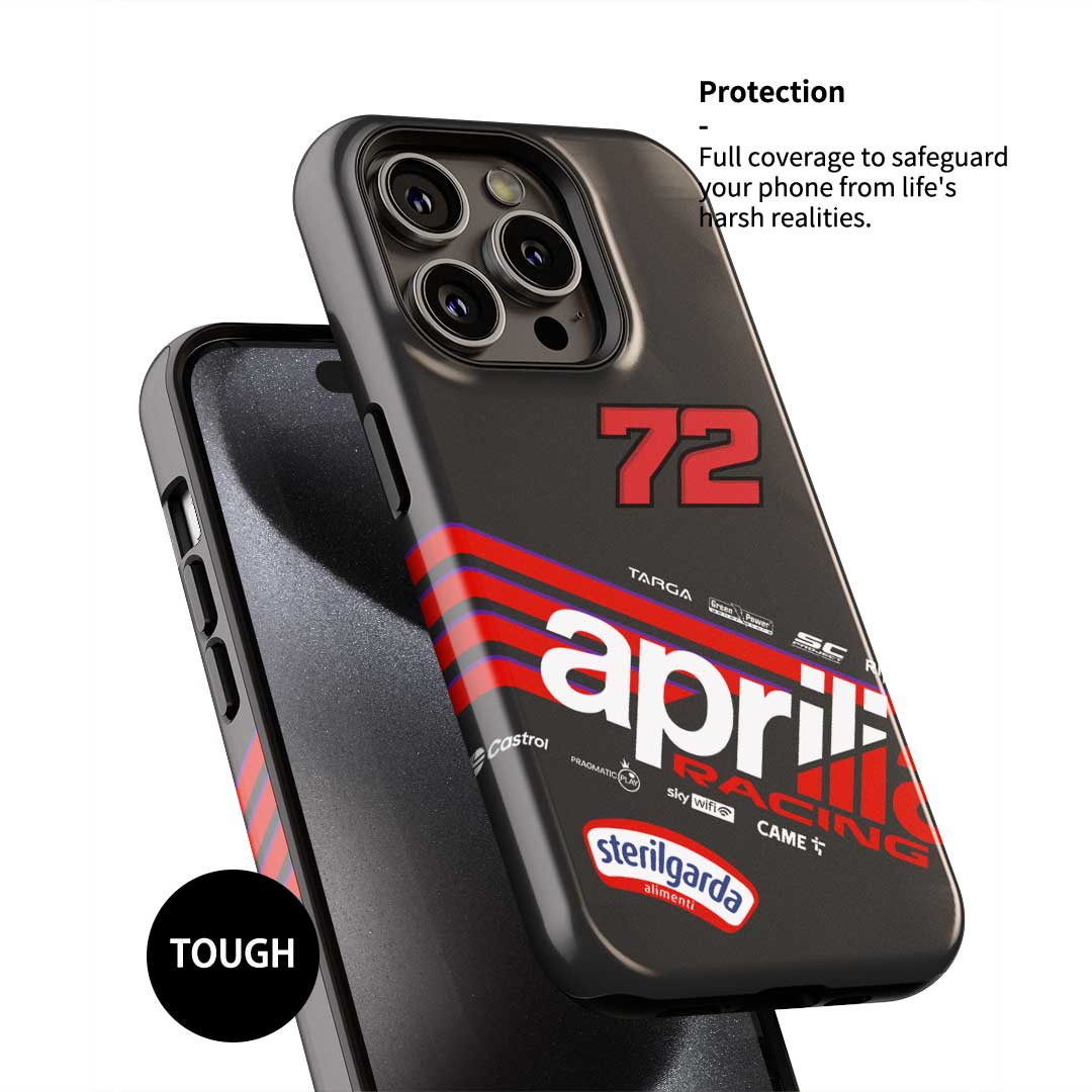 Marco Bezzecchi 2025 MotoGP Phone Case – Aprilia Racing Livery Design for Pixel & More