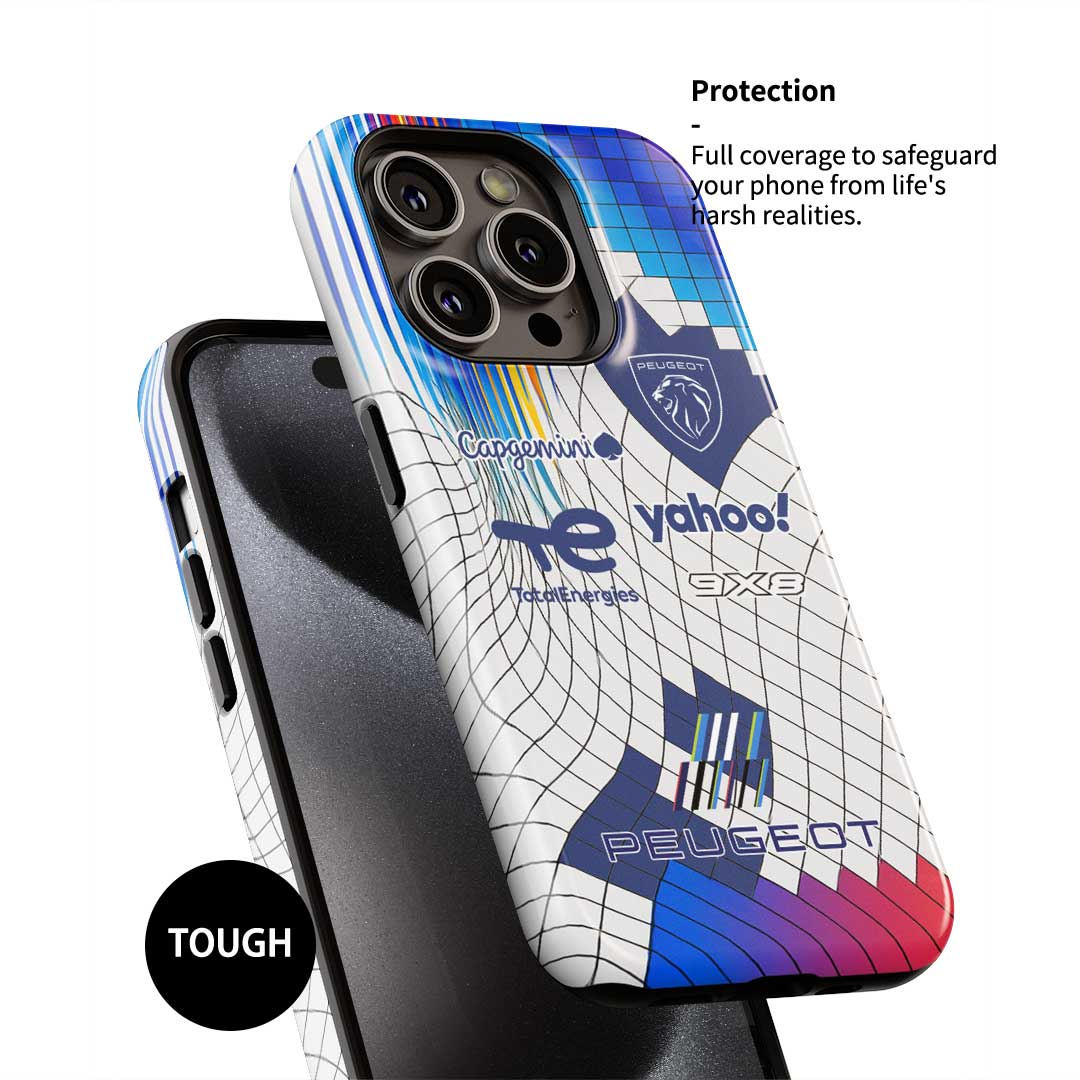 Peugeot 9X8 Le Mans 100th Anniversary Phone Case – Clean Tribute for Pixel, Xiaomi, OnePlus, Huawei
