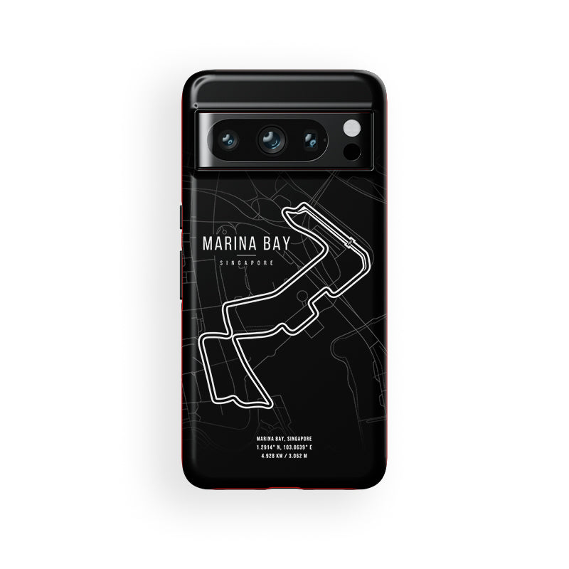 Marina Bay F1 Track Map Grand Prix - Google Phone Case | DIZZY CASE