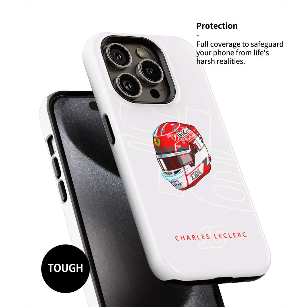 Charles Leclerc 2025 Helmet Phone Case – Multi-Device Ferrari Edition (Google, Xiaomi, OnePlus, Huawei)