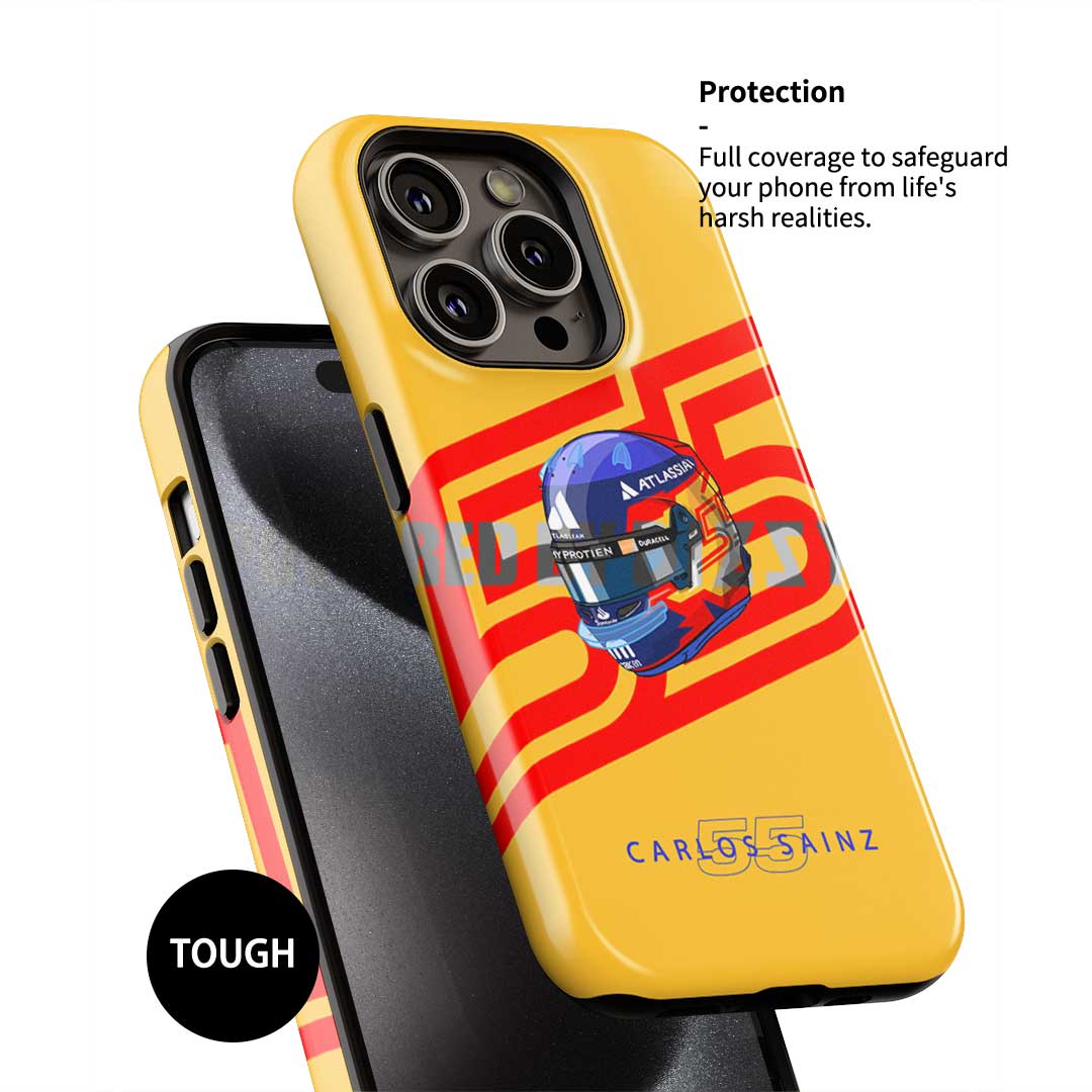 Carlos Sainz 2025 Helmet Tribute Phone Case – Multi-Device Edition (Google, Xiaomi, OnePlus, Huawei)