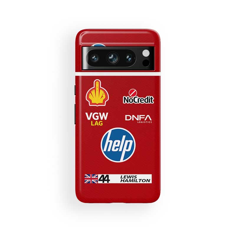 Lewis Hamilton Ferrari Parody Race Suit Phone Case – Satirical “HELP” Edition (Android) | DIZZY CASE