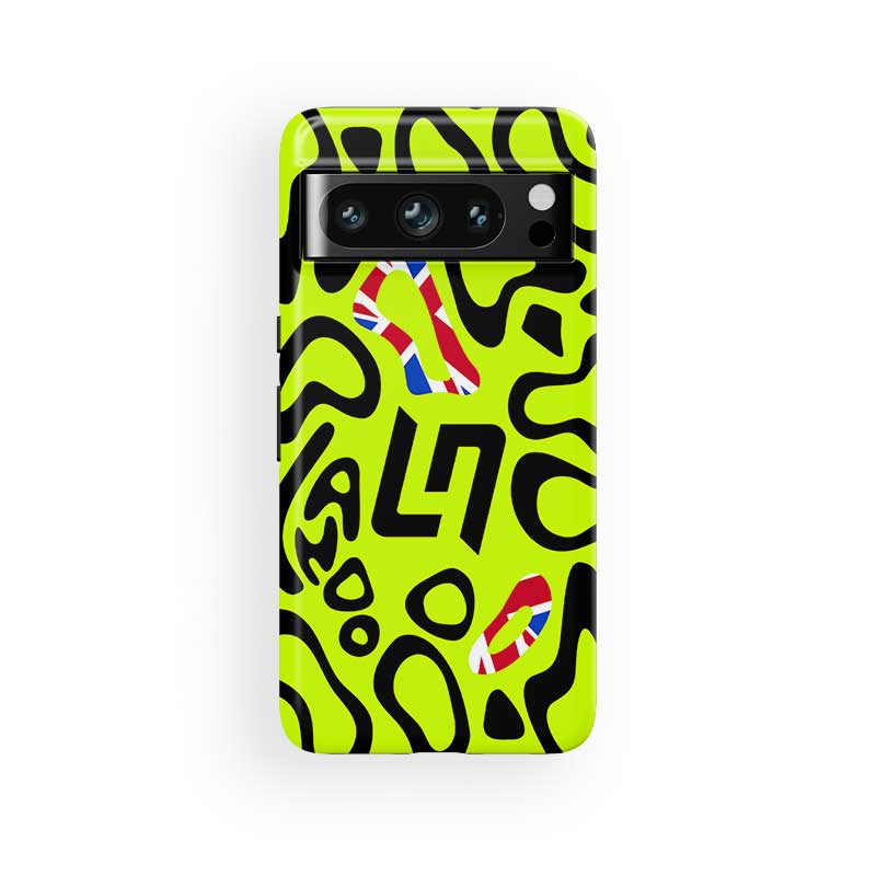 Lando Norris 2025 Silverstone Helmet Phone Case – Neon Blob Design Tribute (for iPhone)