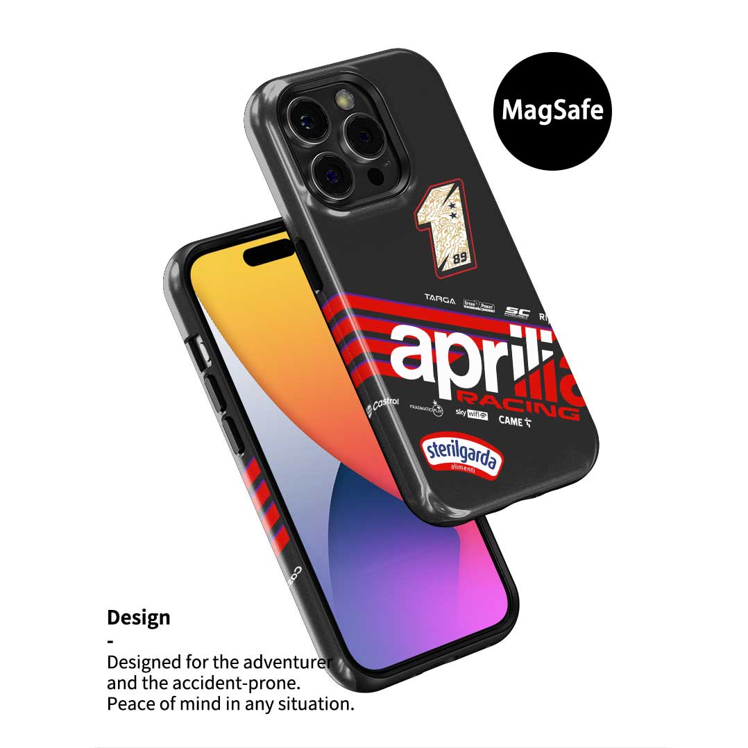 Jorge Martín 2025 MotoGP Phone Case – Aprilia Racing Livery Design for Samsung