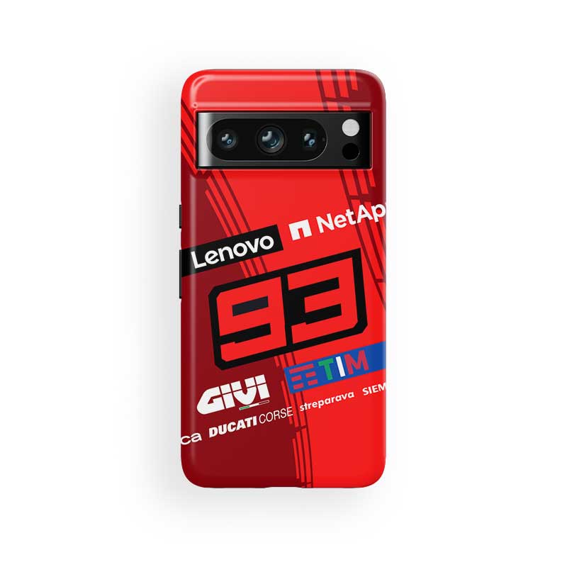 Marc Márquez 93 Ducati Racing Phone Case – MotoGP Rider Design for iPhone