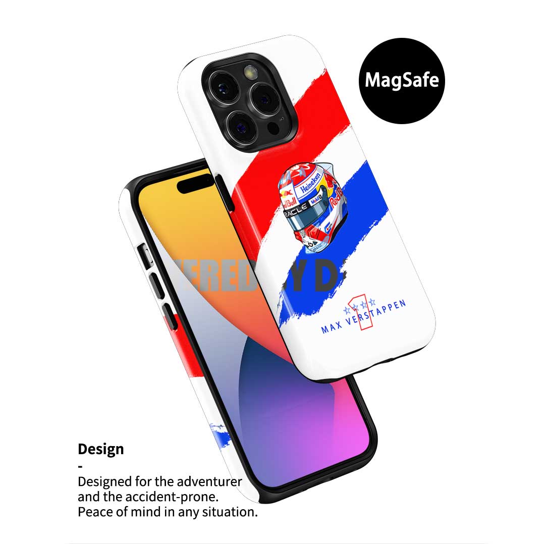 Max Verstappen 2025 Helmet Phone Case – Dutch Heritage F1 Design for Samsung Galaxy