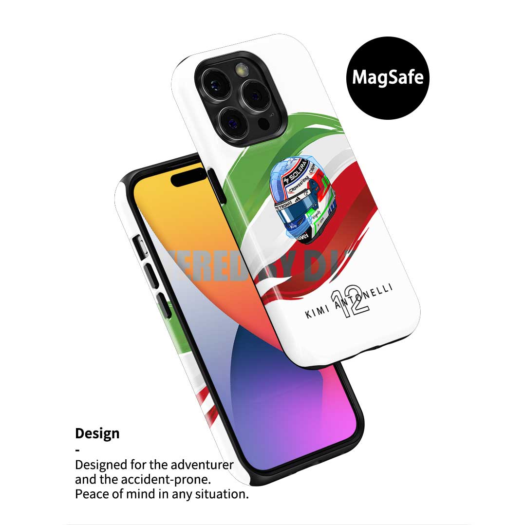 Andrea Kimi Antonelli 2025 Helmet Phone Case – Italian F1 Design for Samsung Galaxy