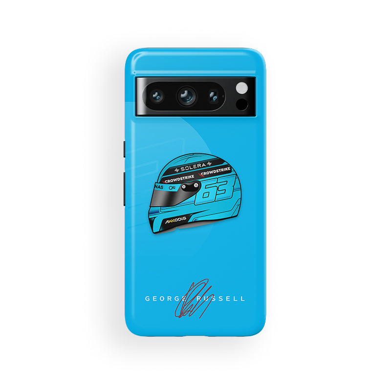 George Russell 2024 Helmet Design for Google, OnePlus, Huawei, Xiaomi | DIZZY CASE