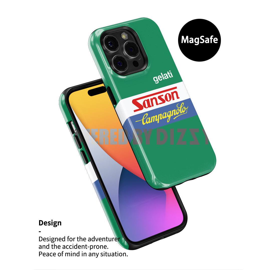 Embrace Classic Cycling Style with Gelati Sanson Campagnolo Phone Case
