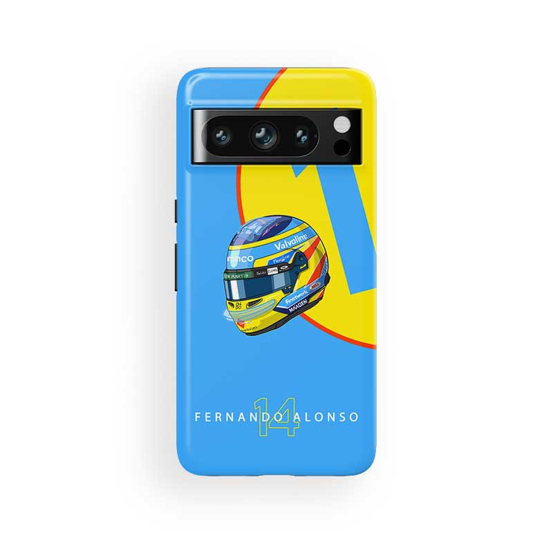 Fernando Alonso F1 Phone Case – 2025 Helmet Tribute Design (Pixel, OnePlus, Xiaomi, Huawei) | DIZZY CASE