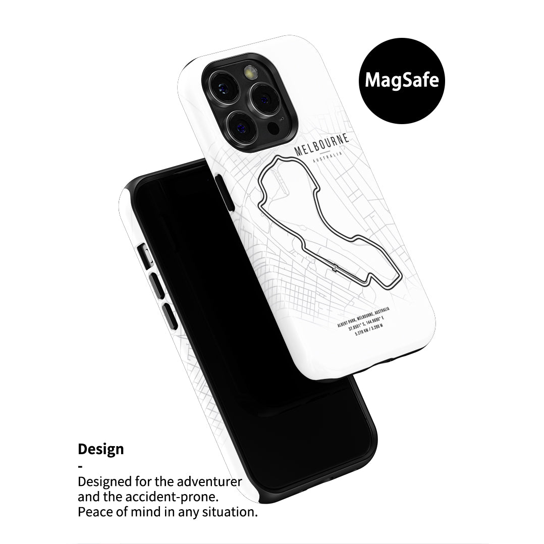 Melbourne F1 iPhone Case – Track Map Design for Racing Fans