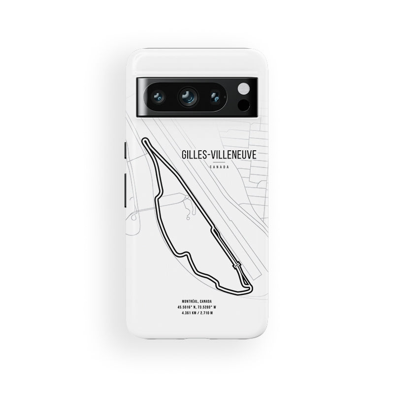 Gilles Villeneuve Montreal F1 Track Grand Prix Map - Google Phone Case | DIZZY CASE