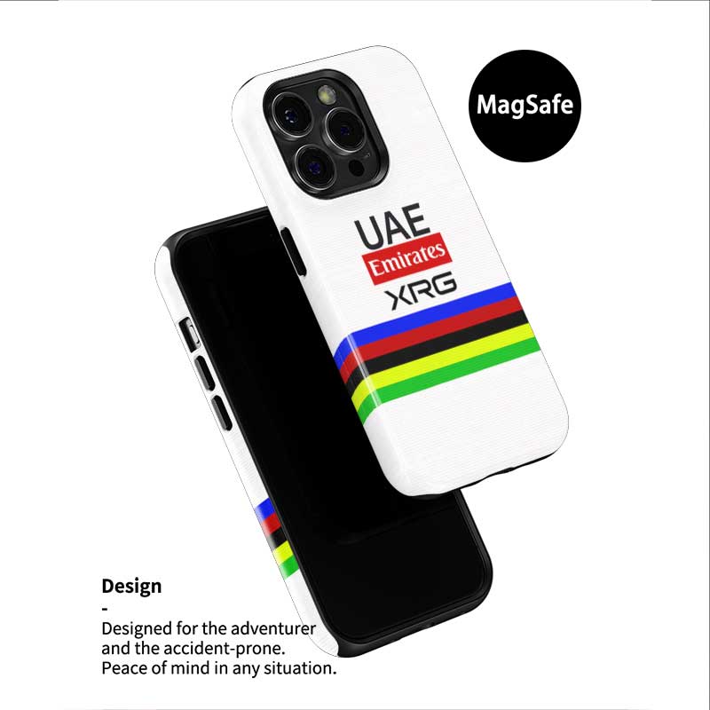 Tadej Pogačar 2024 UCI Road World Championships Rainbow Jersey Designs Phone Case