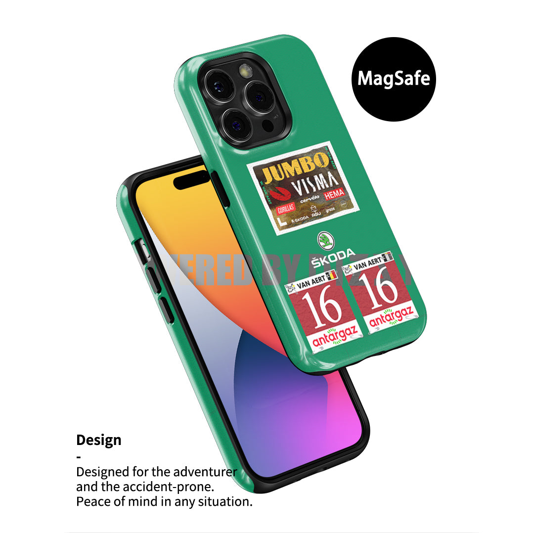 2022 TDF Green Jersey Wout Van Aert Phone Case: Style & Protection