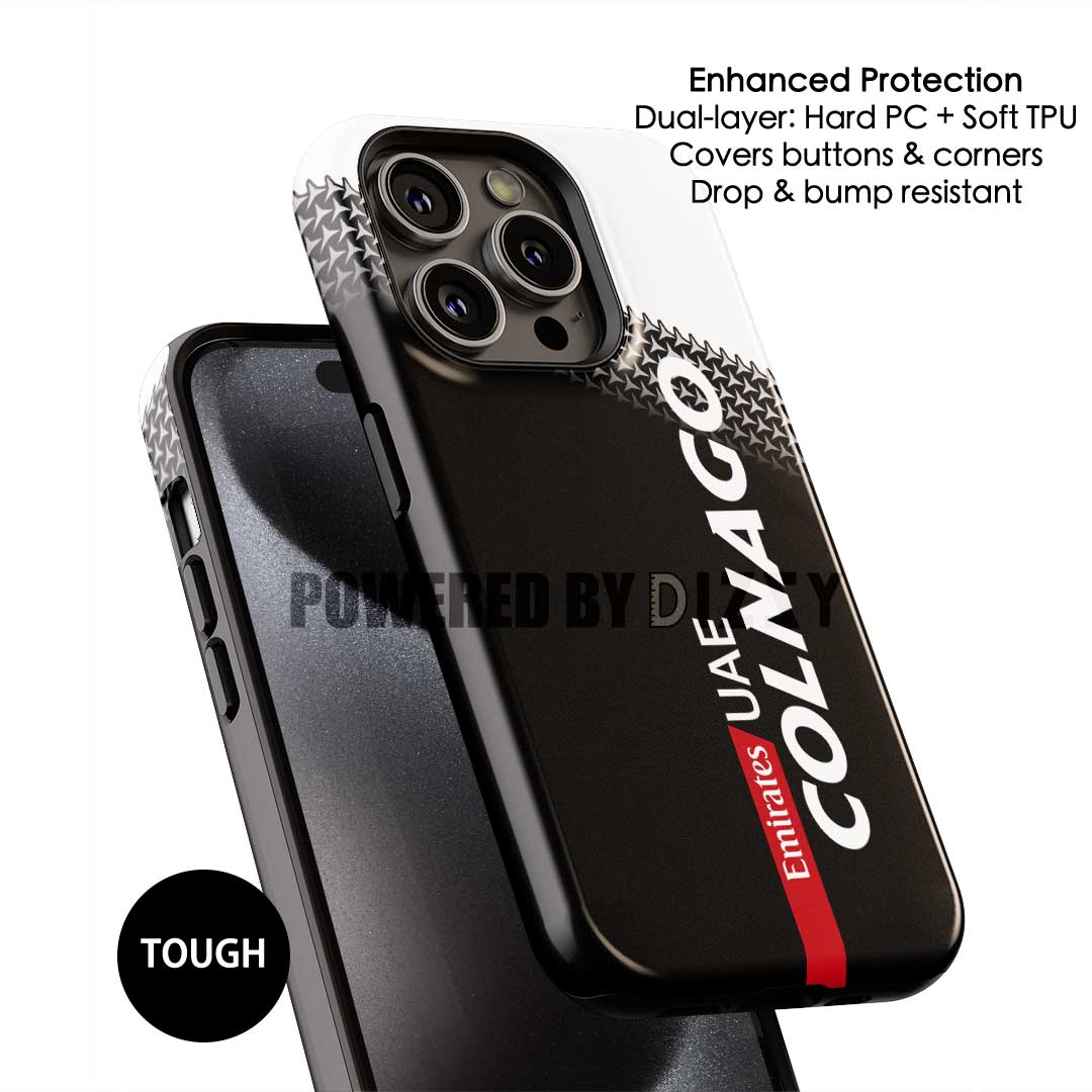 Coque de téléphone Tadej Pogacar 2024 Dual Triumph jaune et rose en jersey par DIZZY