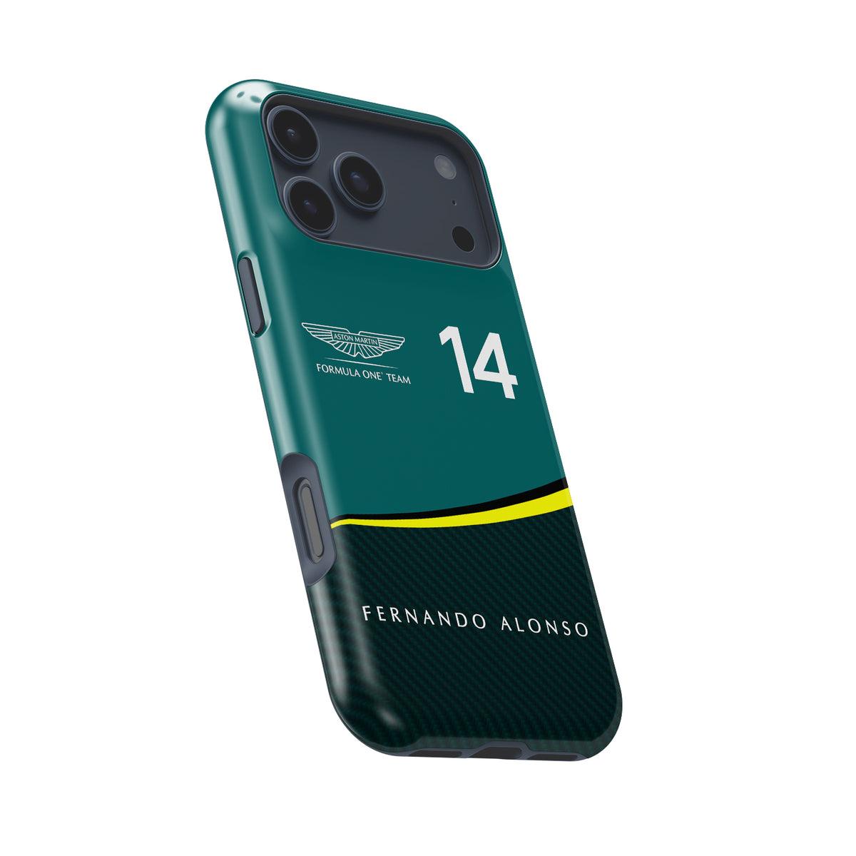 Aston Martin AMR24 - Alonso’s Legacy Livery Formula 1 racing iPhone case view 8