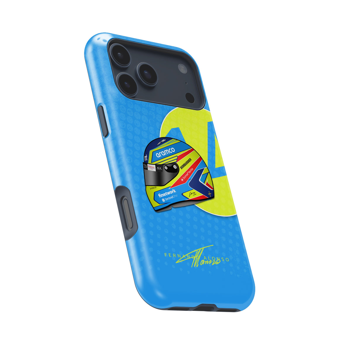 Fernando Alonso 2023 Helmet Formula 1 racing iPhone case view 8