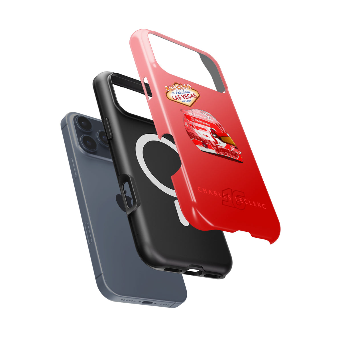 2024 Charles Leclerc Las Vegas GP Helmet Case for Google, OnePlus, Xiaomi, Huawei Phones