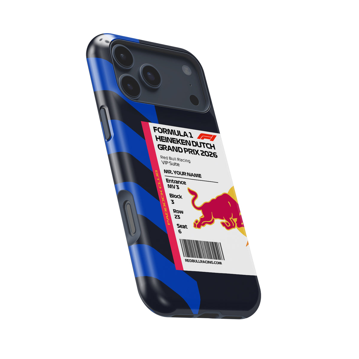 Custom Red Bull VIP Pass - Dutch GP 2026 Formula 1 racing iPhone case view 8