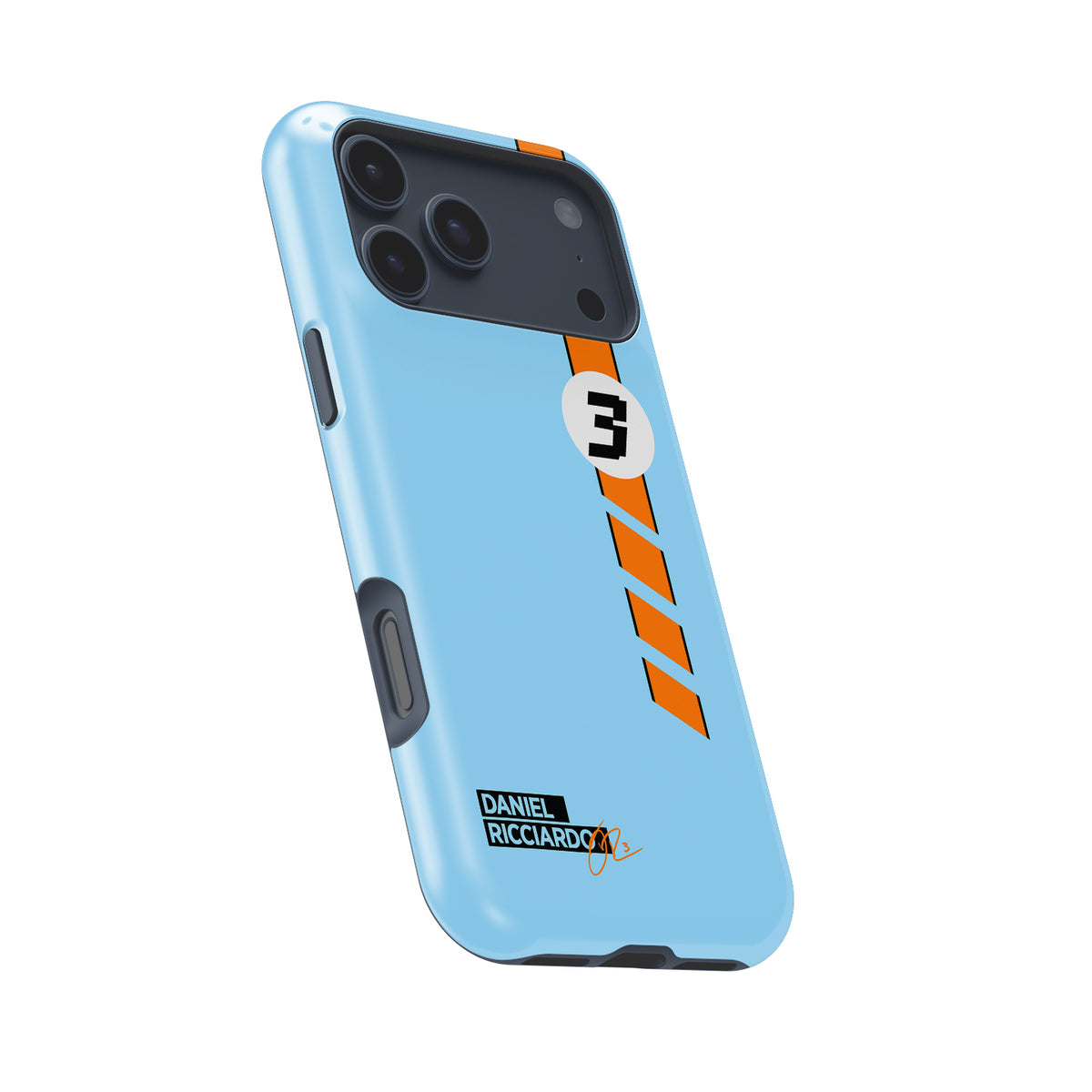 Iconic Racing Legacy: Daniel Ricciardo Gulf Livery Formula 1 racing iPhone case view 8