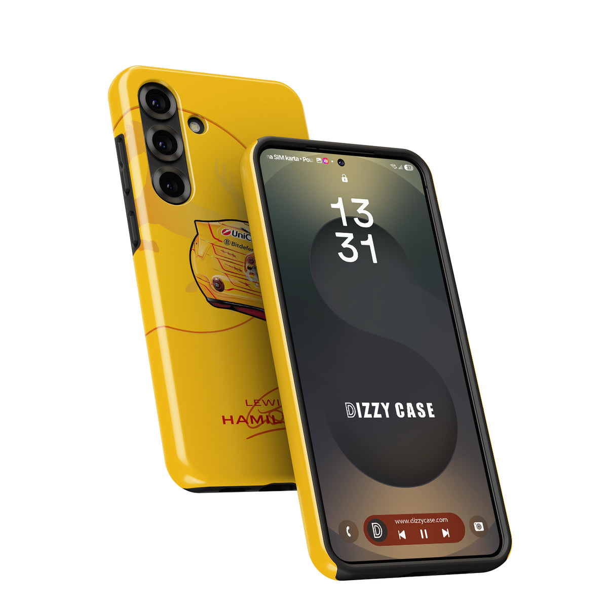 Lewis Hamilton 2025 F1 Helmet Livery Phone Case – LH44 Edition (Samsung Galaxy)