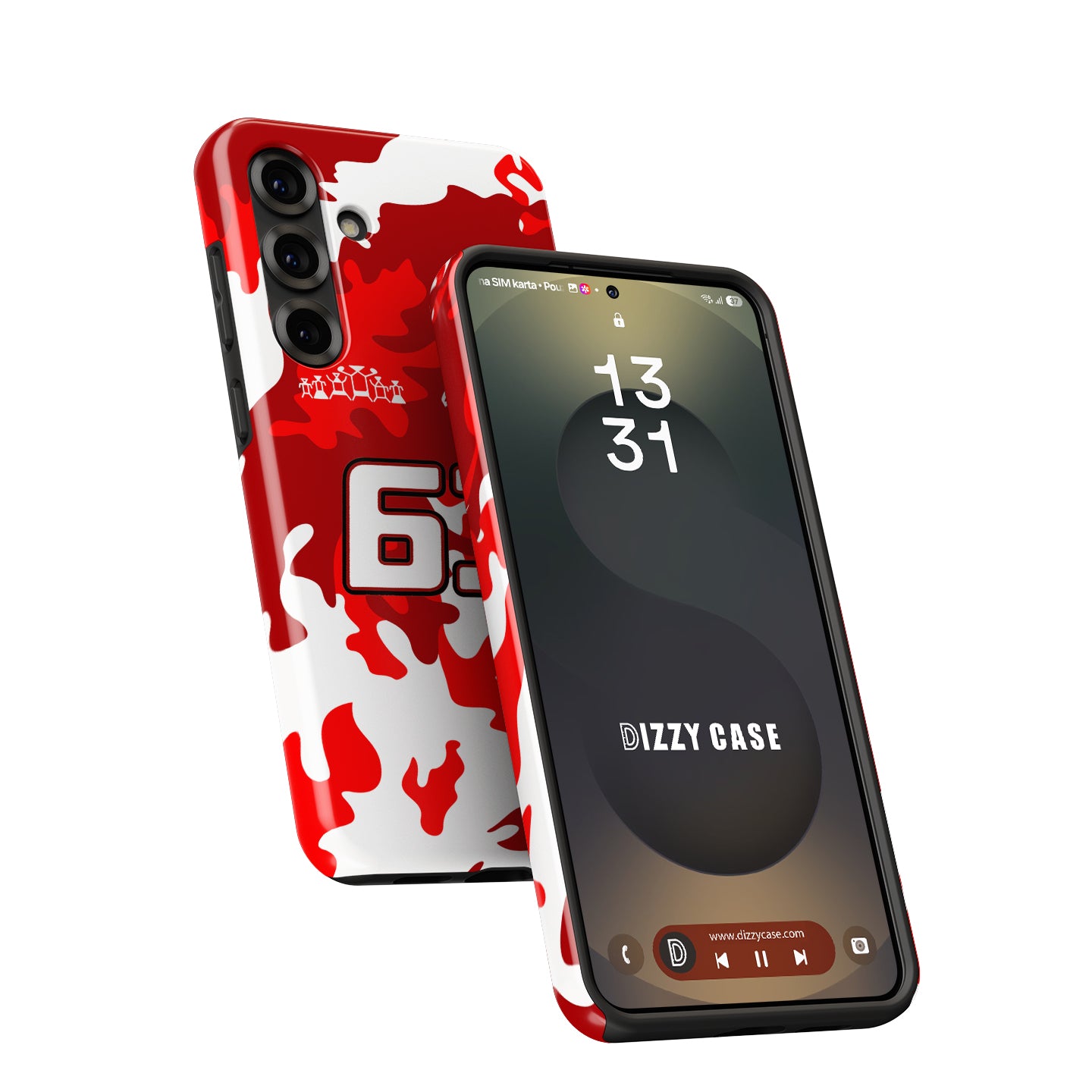 Francesco Bagnaia #63 Red Camo Helmet Phone Case | Ducati MotoGP 2026 Edition for Samsung Galaxy