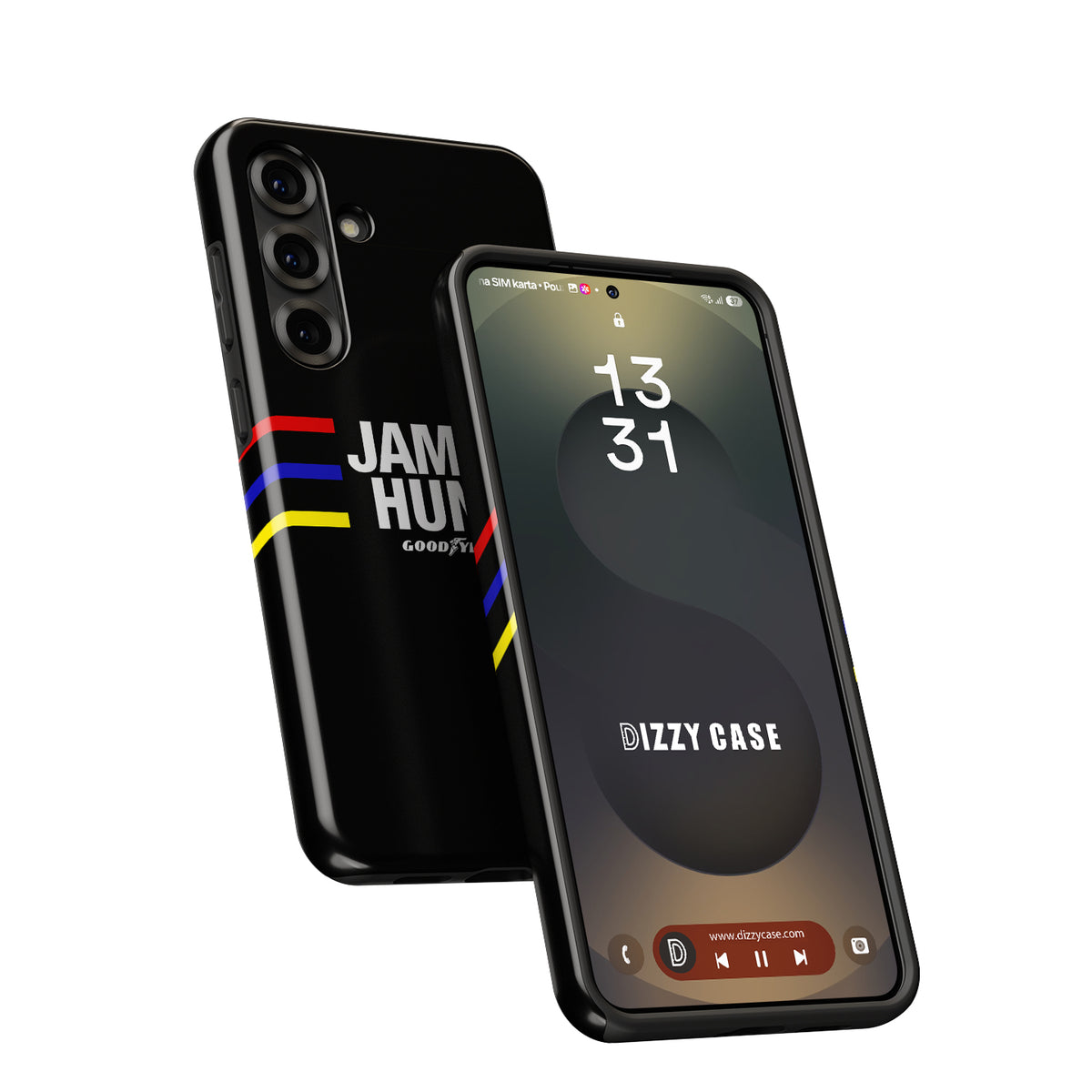 Relive Racing Glory: James Hunt Helmet Samsung Case