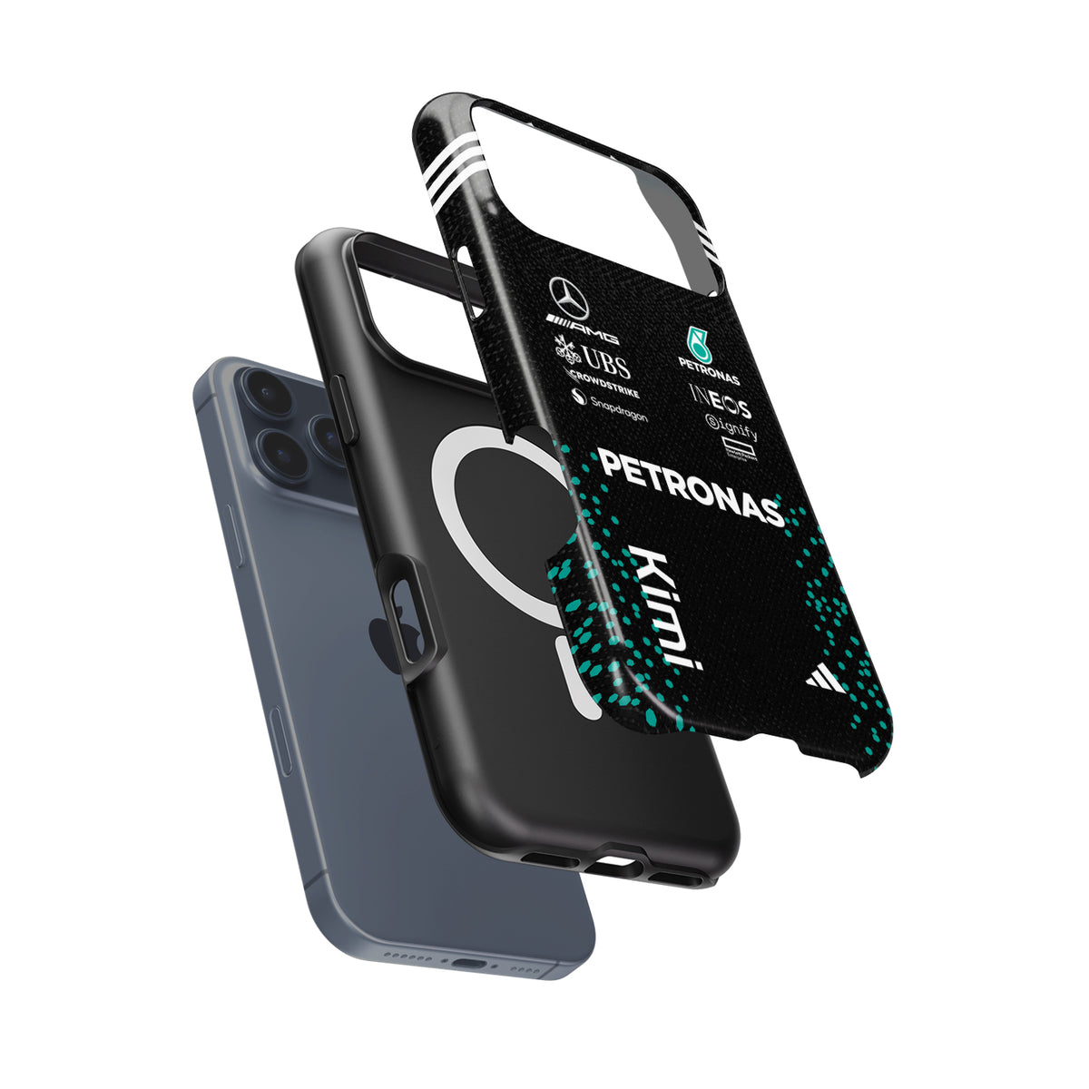 Kimi Antonelli 2025 Mercedes F1 Race Suit – AMG Petronas Edition Formula 1 racing iPhone case view 7