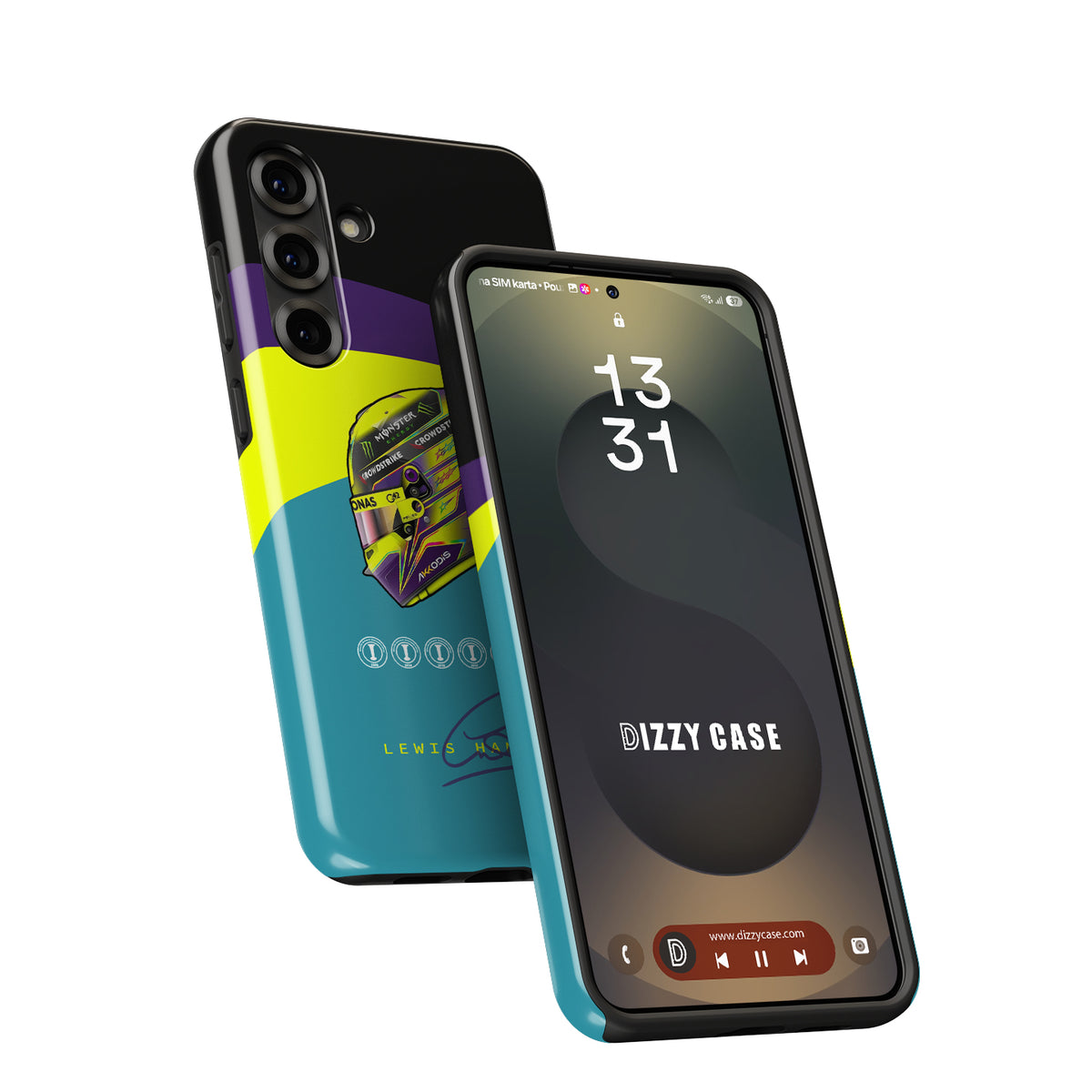 Lewis Hamilton 2023 F1 Helmet Design Samsung Phone Case