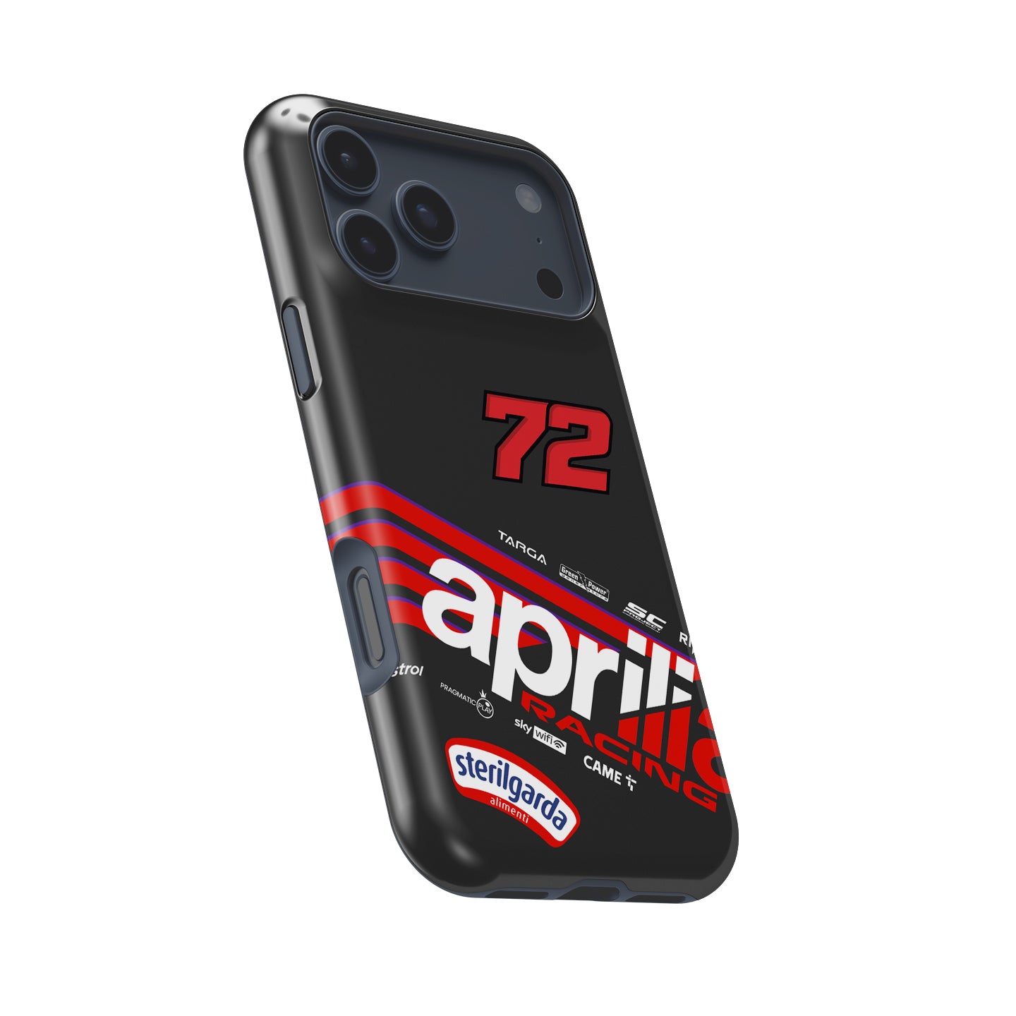 Marco Bezzecchi 2025 MotoGP Phone Case – Aprilia Racing Livery Design for iPhone