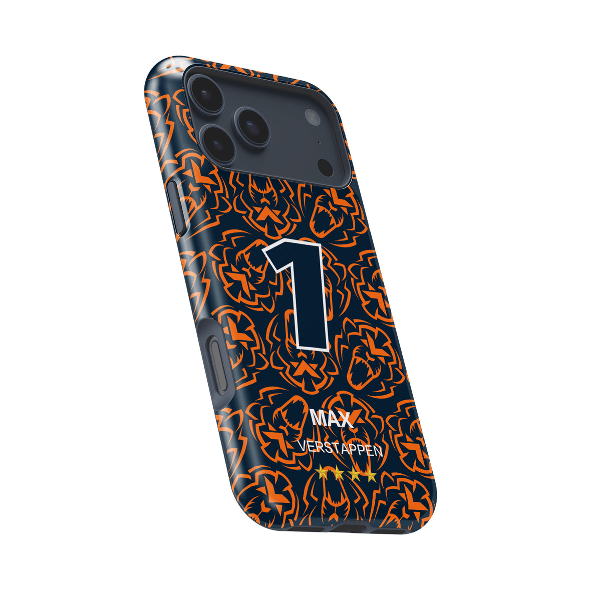 Max Verstappen 2025 F1 Champion – Orange Lion Edition Formula 1 racing iPhone case view 8