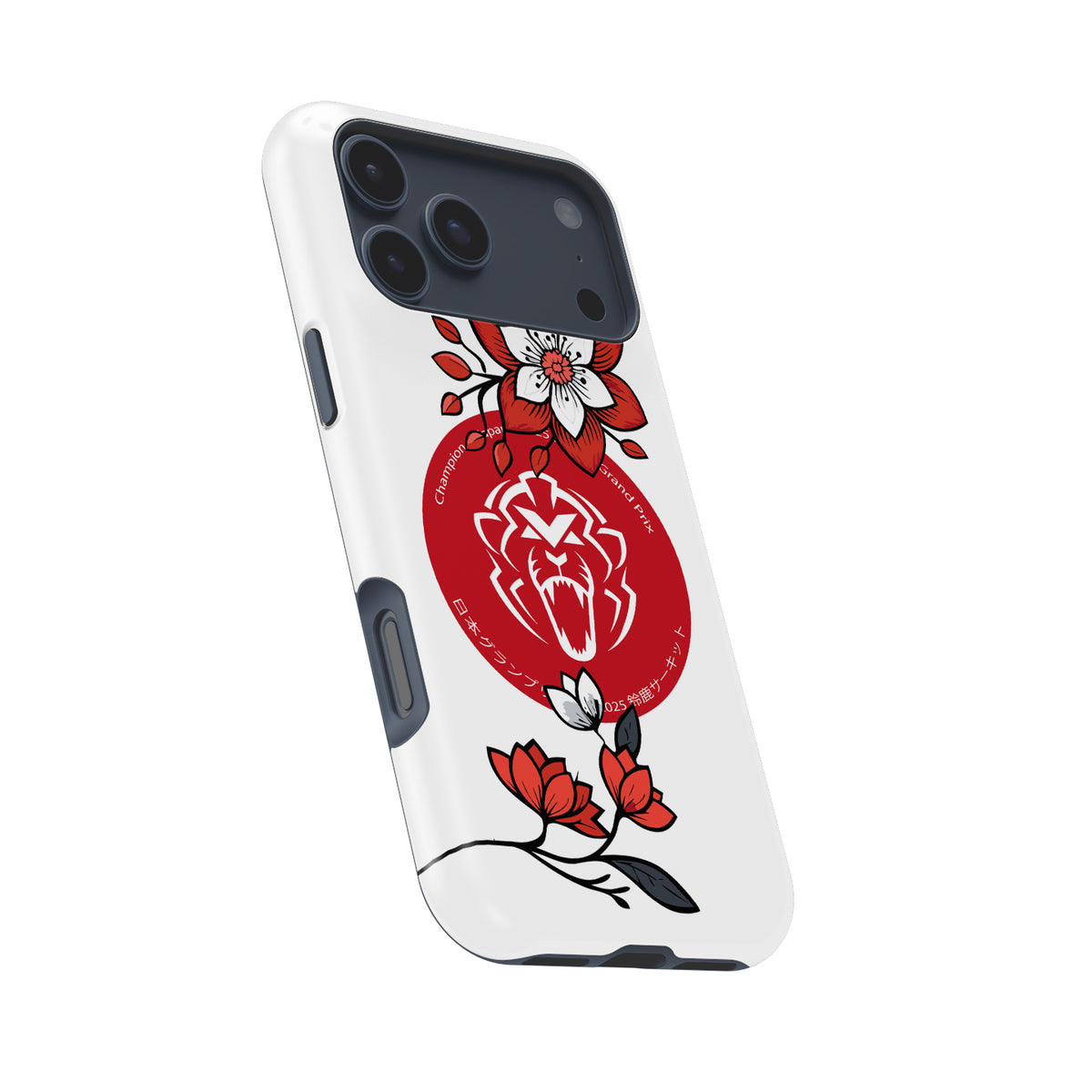 Max Verstappen 2025 F1 Japanese GP Helmet Edition – Sakura Spirit Formula 1 racing iPhone case view 8