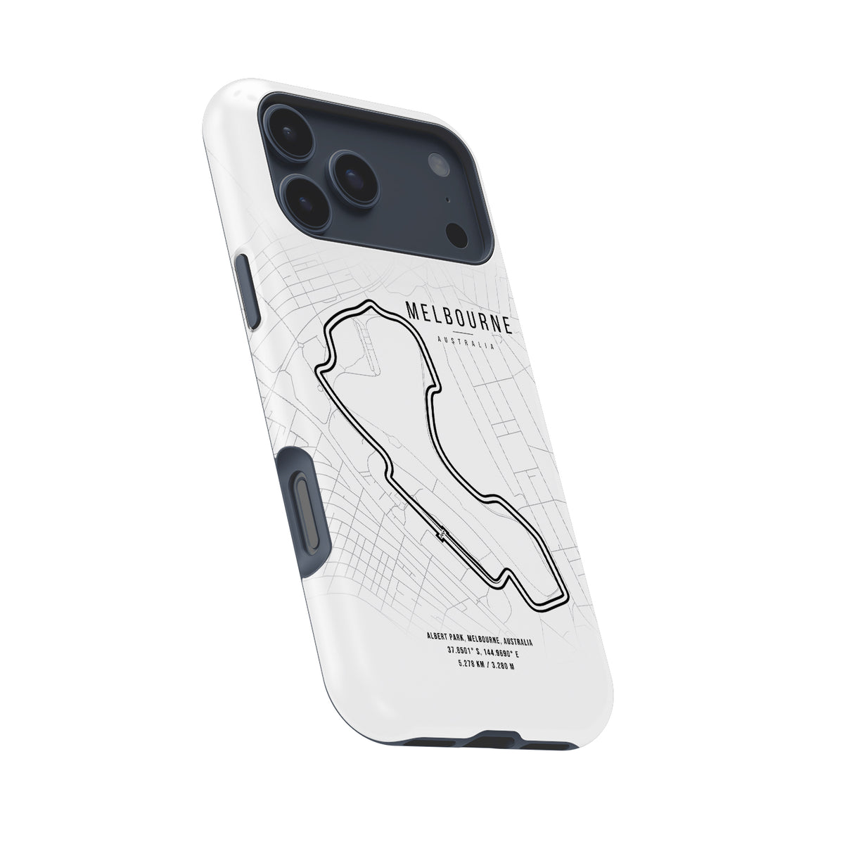 Melbourne F1 – Track Map Design for Racing Fans Formula 1 racing iPhone case view 8