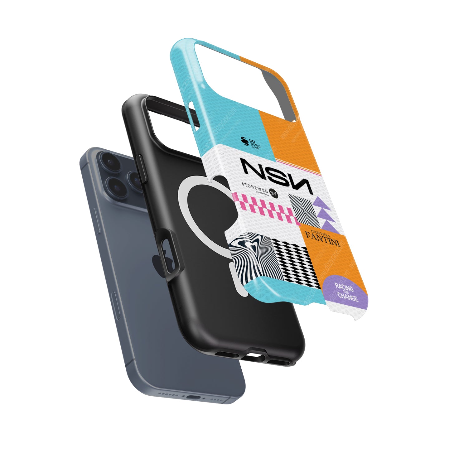 Funda para teléfono Tadej Pogacar 2024 Dual Triumph en jersey amarillo y rosa de DIZZY
