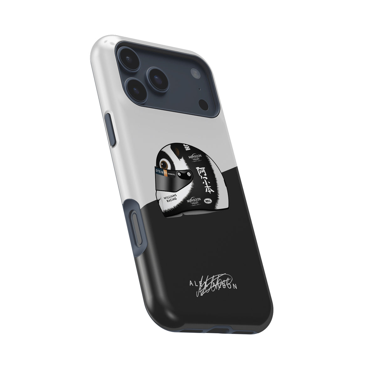 Panda-monium iPhone Case - Alex Albon 2024 China Helmet