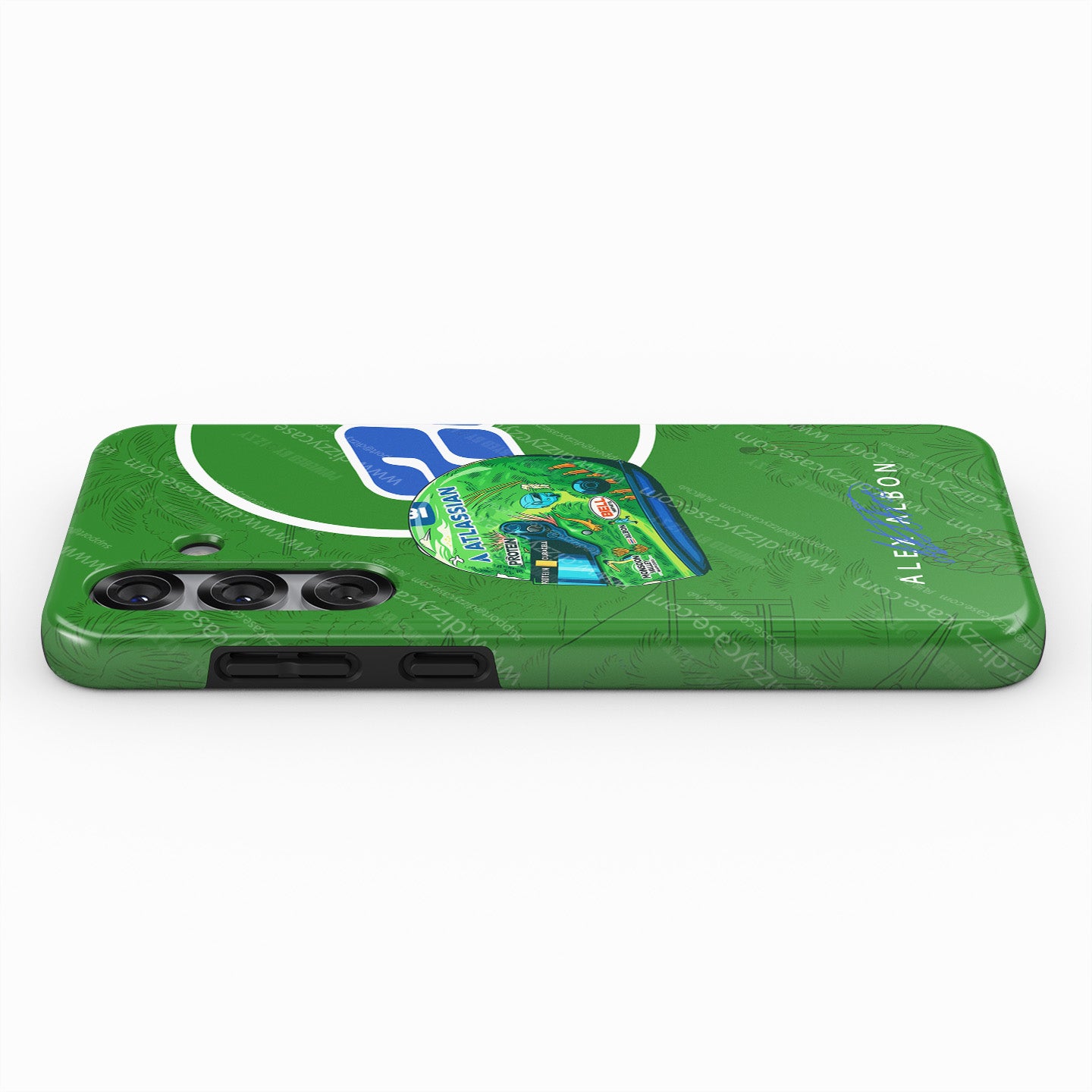 Alex Albon 2025 Singapore GP Helmet Phone Case – UNICEF Charity Edition for Samsung