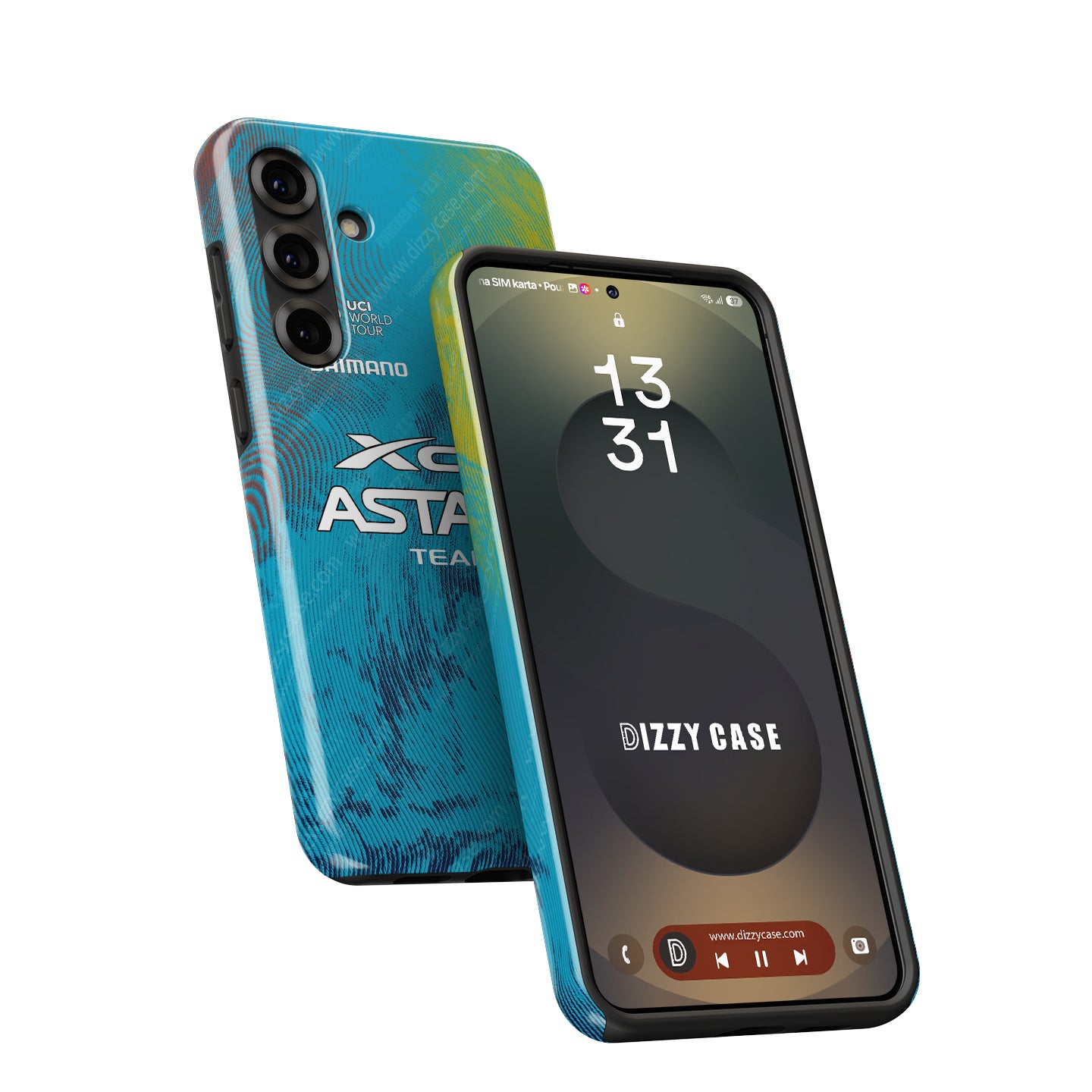 XDS Astana Team 2025 Cycling Jersey Phone Case – Kazakh Blue Legacy for Samsung | DIZZY CASE