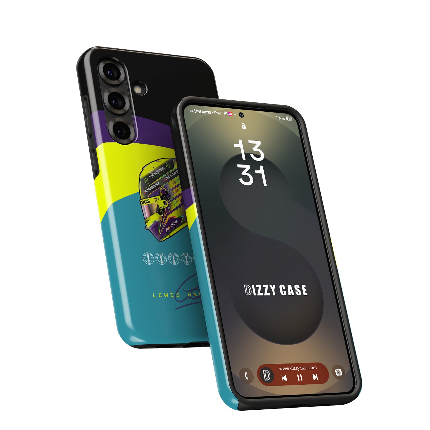 Lewis Hamilton 2023 F1 Helmet Design Samsung Phone Case | DIZZY CASE