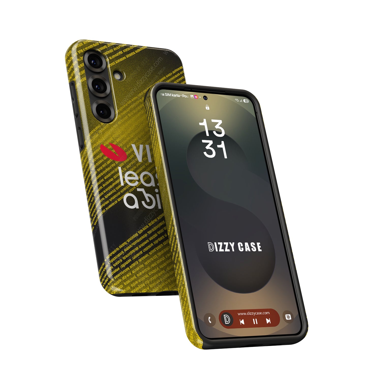 Team Visma–Lease a Bike 2025 TDF Special Edition Phone Case – Yellow & Black Stripes (Samsung Galaxy) | DIZZY CASE