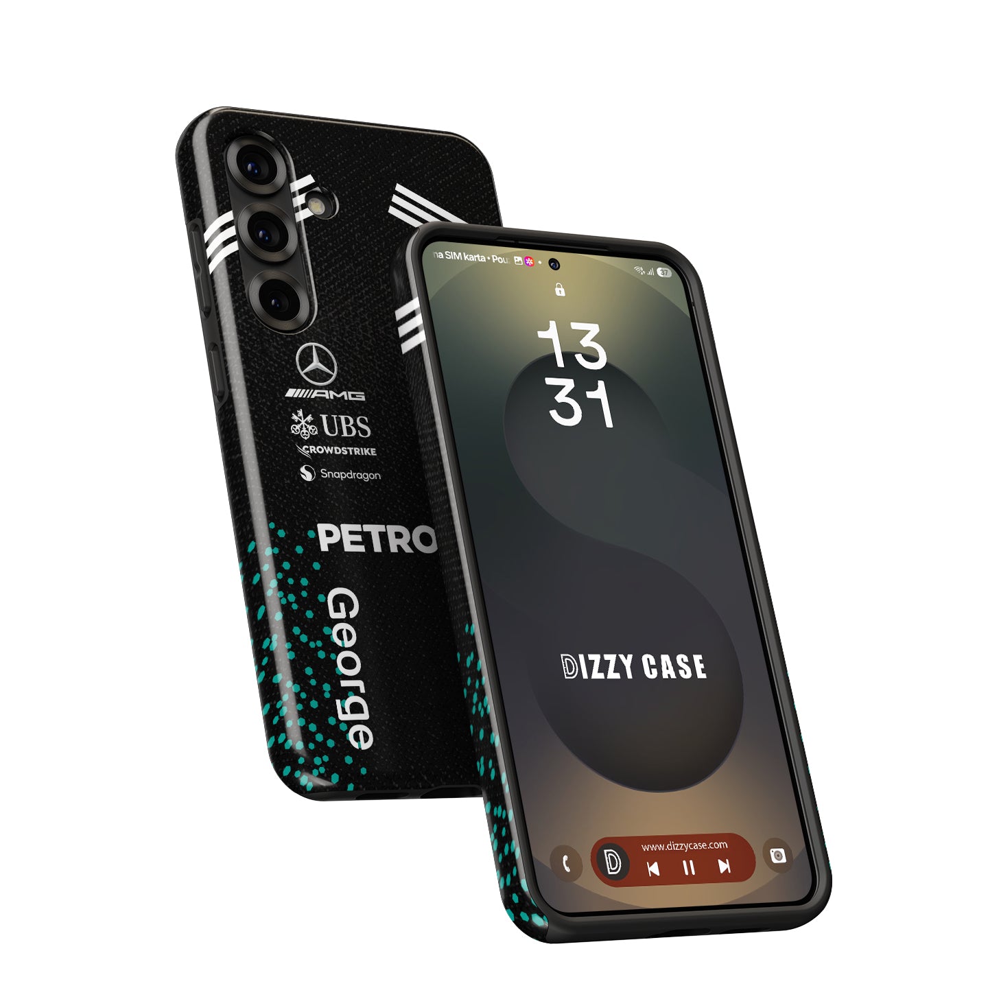George Russell 2025 Mercedes F1 Race Suit Phone Case – AMG Petronas Edition (Samsung Galaxy) | DIZZY CASE