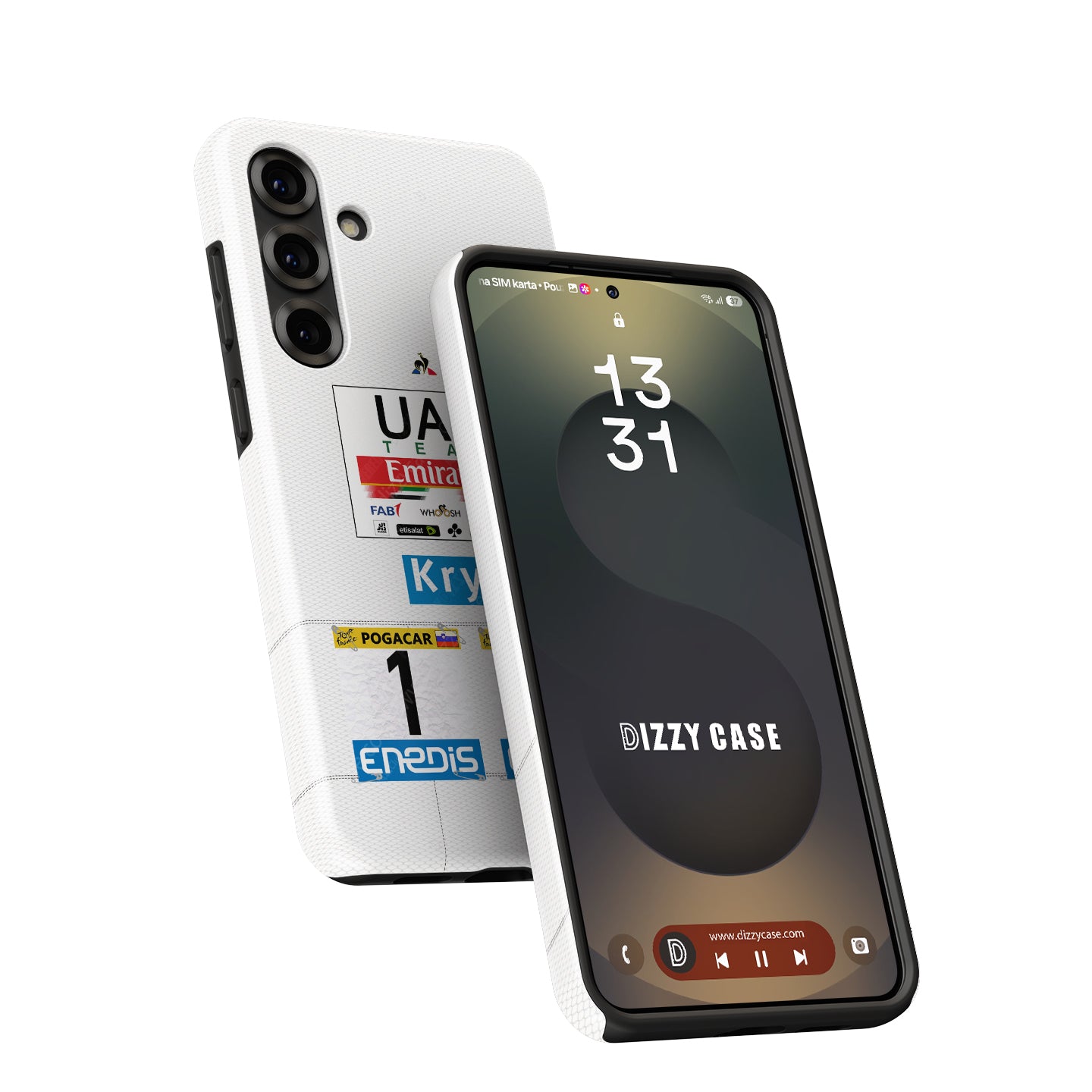 Tadej Pogacar 2021 White Jersey Phone Case: Stylish Protection for Cyclists | DIZZY CASE