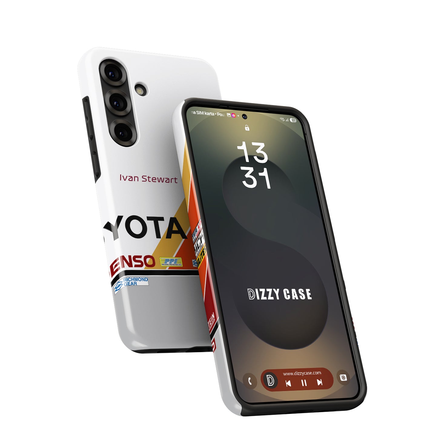 Coque de téléphone Tadej Pogacar 2024 Dual Triumph jaune et rose en jersey par DIZZY