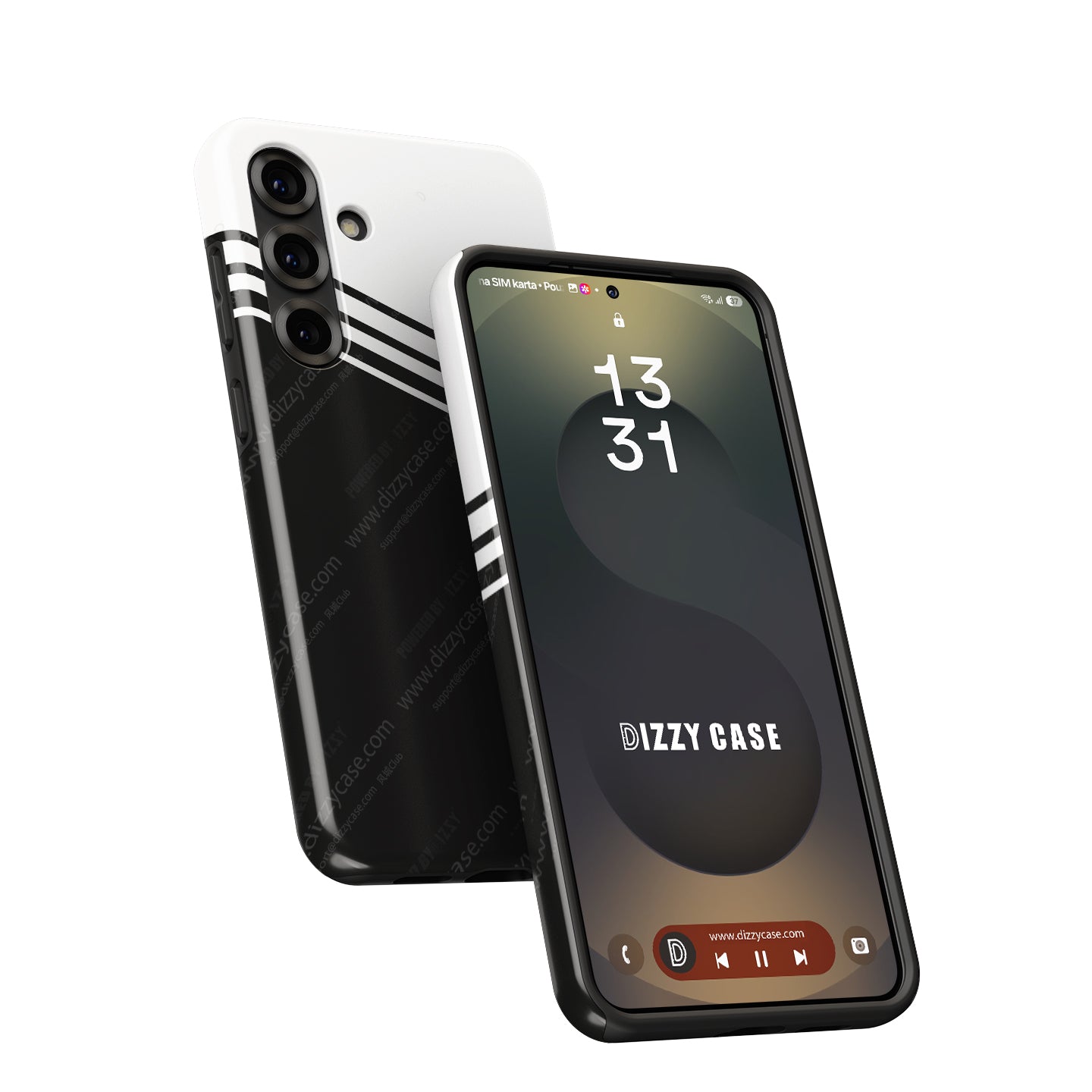 UAE Team 2025 Colnago V5Rs Livery Phone Case – Black & White Edition (for Samsung)