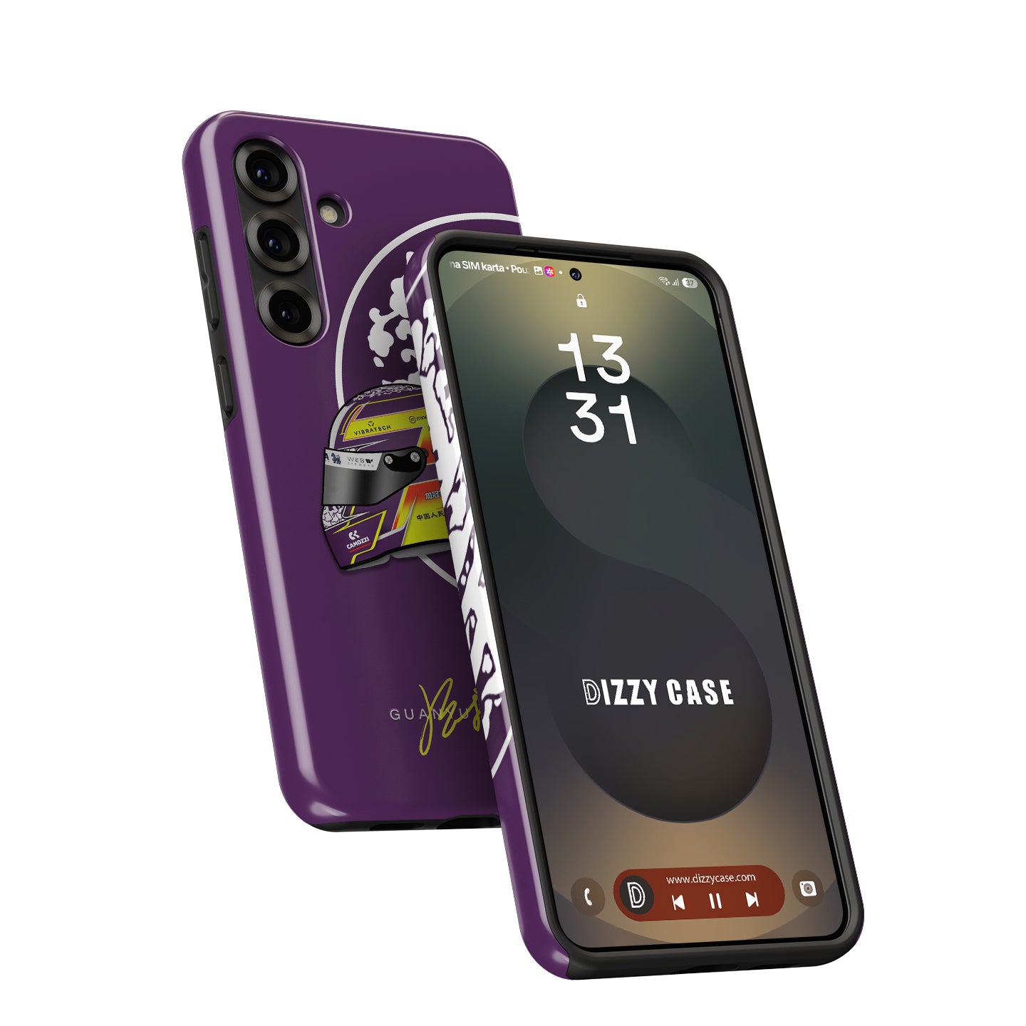 Guanyu Zhou 2023 F1 Helmet - Samsung Phone Case