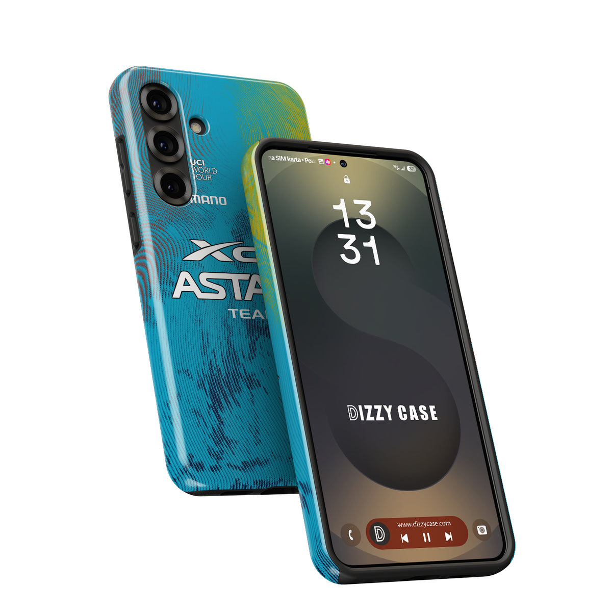 XDS Astana Team 2025 Cycling Jersey Phone Case – Kazakh Blue Legacy for Samsung