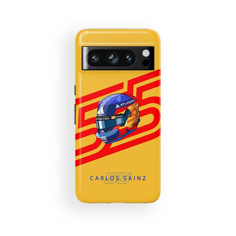 Carlos Sainz 2025 Helmet Tribute Phone Case – Multi-Device Edition (Google, Xiaomi, OnePlus, Huawei) | DIZZY CASE